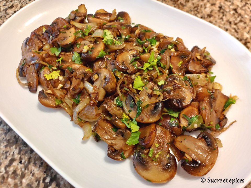 Recette Champignons Sautés à Lail